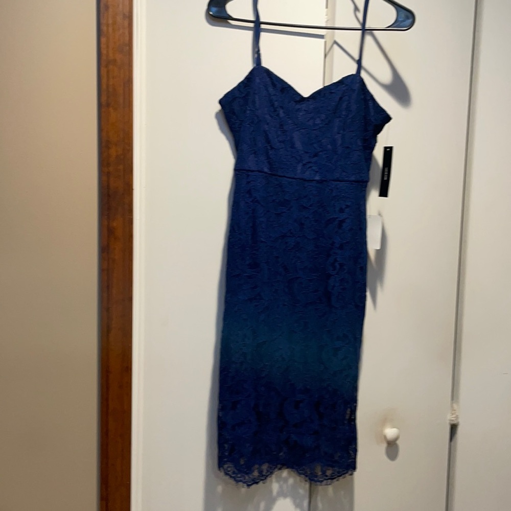 Lulus blue midi lace dress!